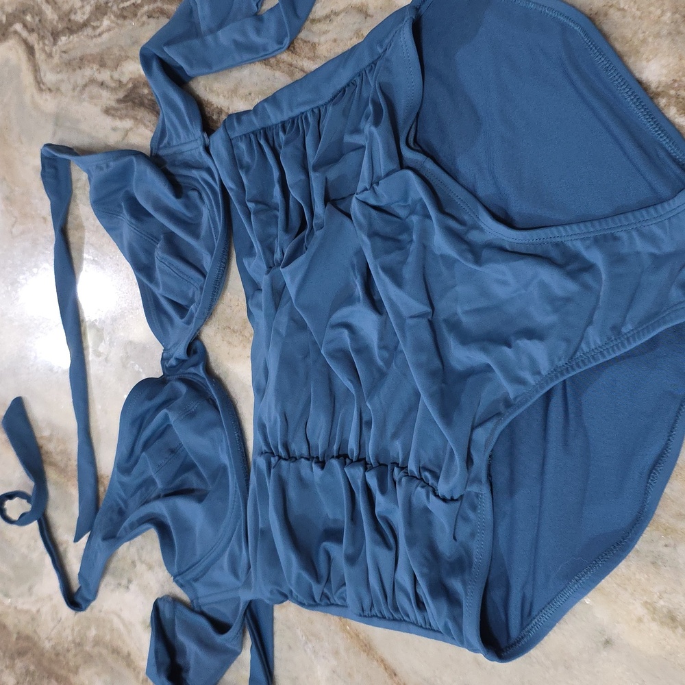 Shapermint Essentials Blue Swimsuit - image 1